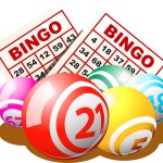 Picture of bingo card and bingo balls