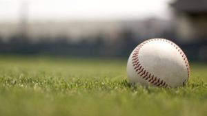 Picture of a baseball on a field